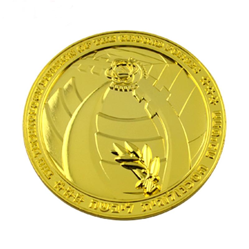 Free Sample Factory Custom Logo Metal Plated Gold Coin