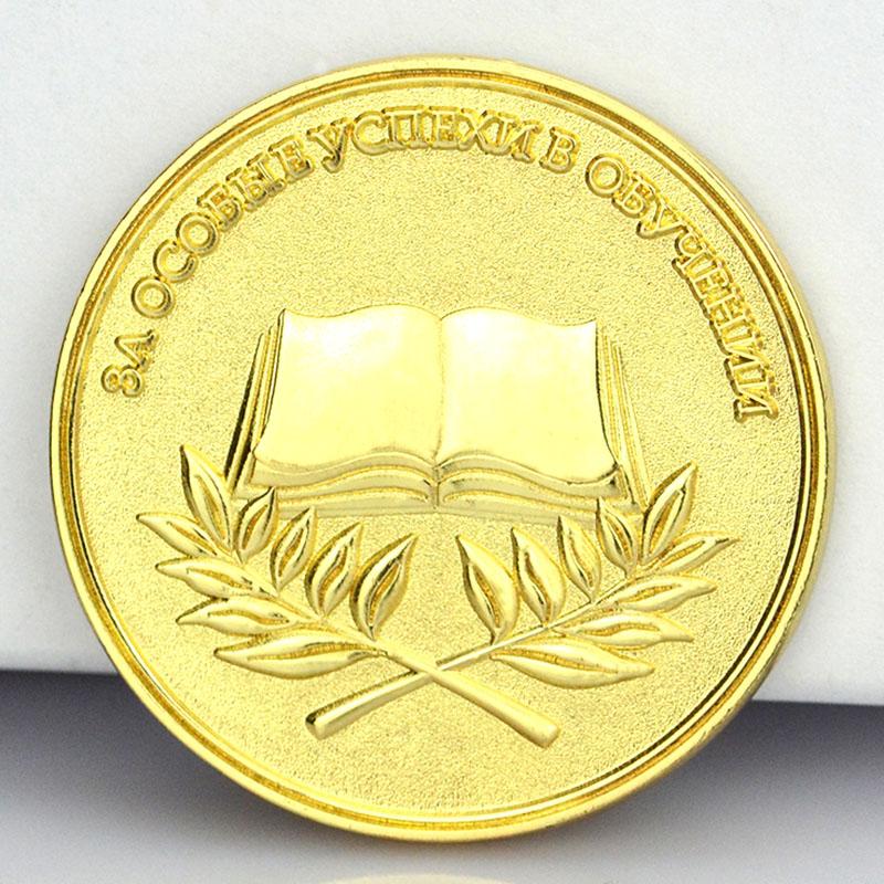 Free Sample Factory Custom Logo Metal Plated Gold Coin