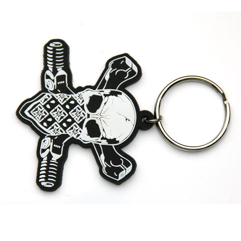 Wholesale Keychain Maker Supplier Skull Shape Pvc Keyholder