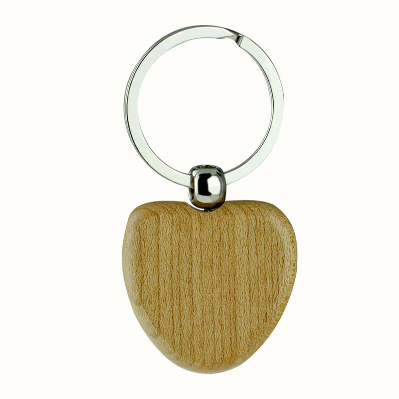 Custom Wood Keychain Factory Print Blank Engraved Keyholder Wood