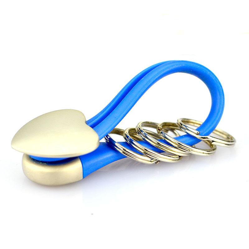 Key Chain Maker Pu Leather Keychain Heart Shaped Key Ring