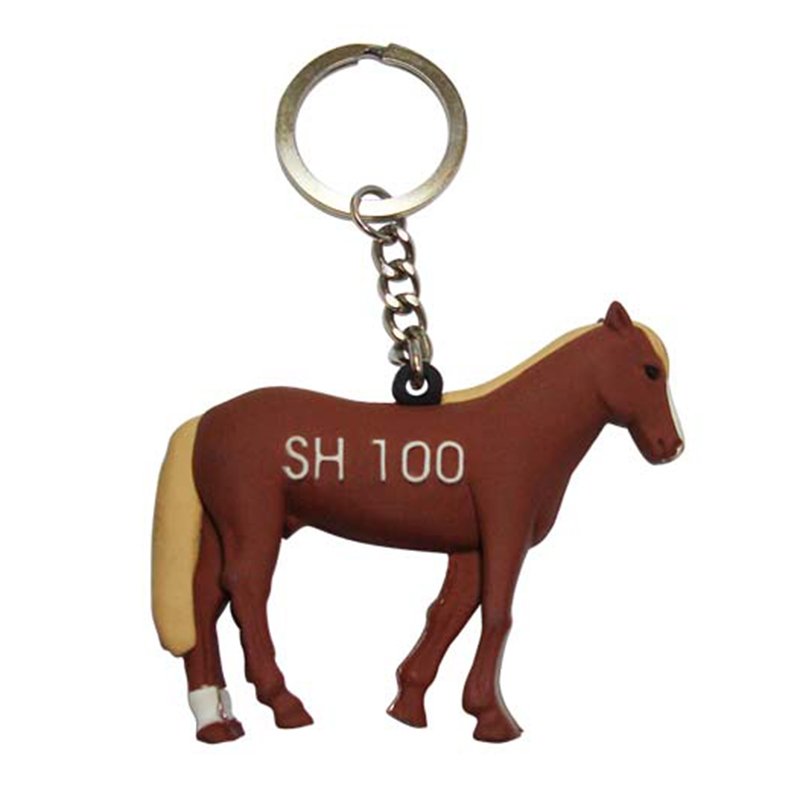 Key Ring Maker Custom Rubber Keychain Soft Pvc Horse Key Chain