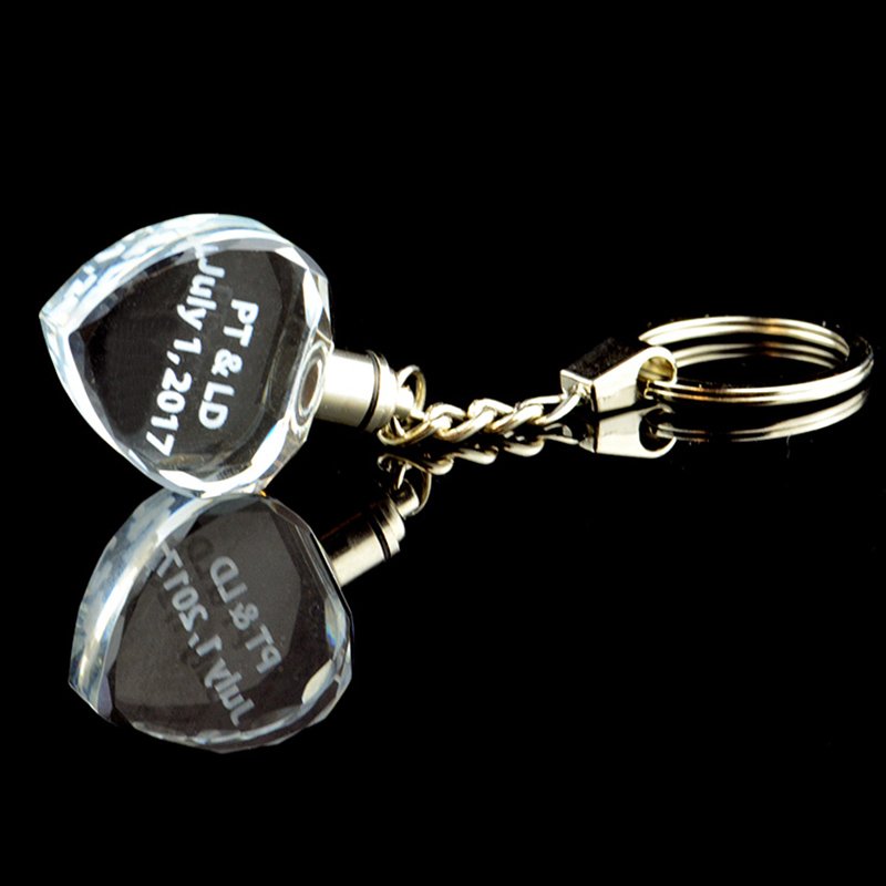 Custom Glass Photo Crystal Key chain Crystal Car Logo Keychain