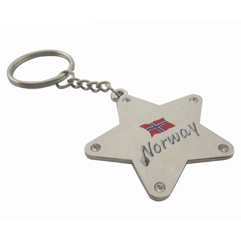 Key Chain Supplier Custom Keychain Metal Star Shaped Key Ring