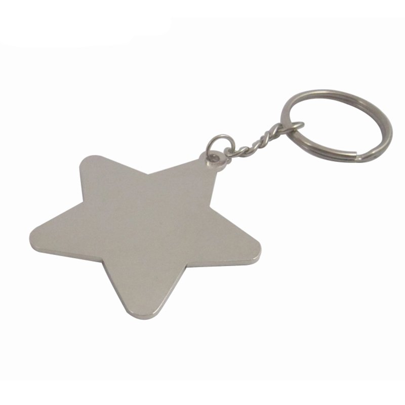 Key Chain Supplier Custom Keychain Metal Star Shaped Key Ring