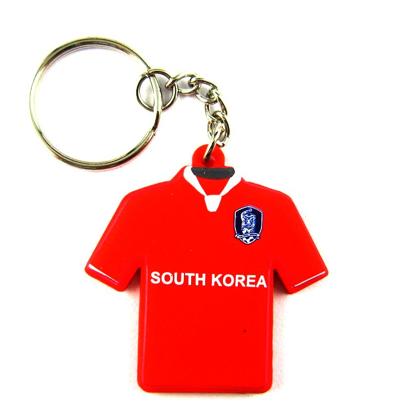 Custom Football Team Rubber Key Chain Pvc T-Shirts Keychain