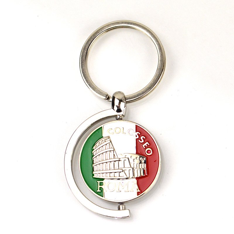 Oem Custom Metal Key Chain Enamel Spinner Keychain For Women