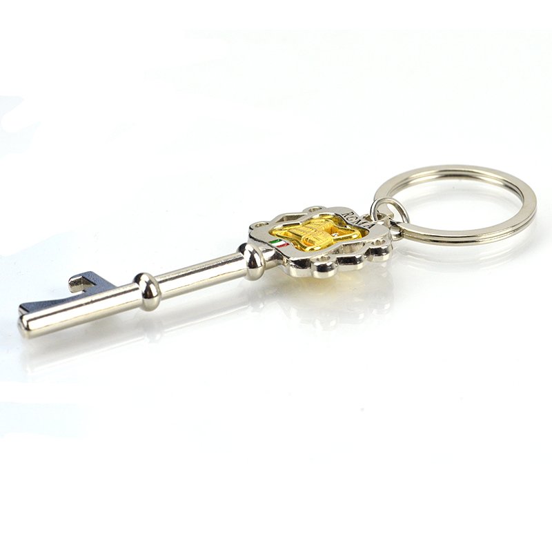 Metal Key Shaped Keyring Custom Key Chain Tritium Keychain