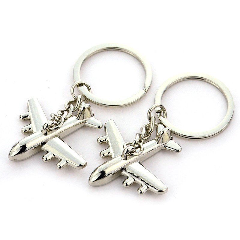 Custom Key Ring Stainless Steel Key Chain 3D Aircraft Keychain