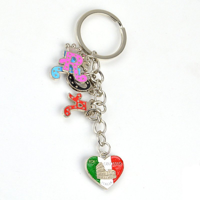 Custom Roma Souvenir Key Chain Metal Keychain Engraving