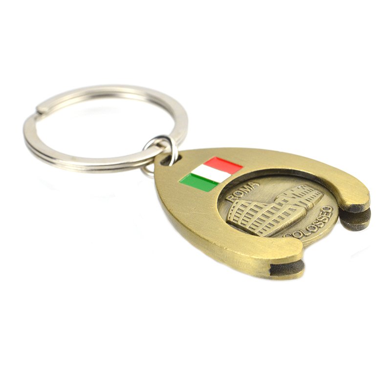 Custom Metal Keyholder Keychain Trolley Coin Holder Key Chain