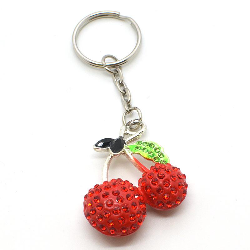 Metal Keychain 3D Animal Rhinestone Keyring Jewelry Key Chain