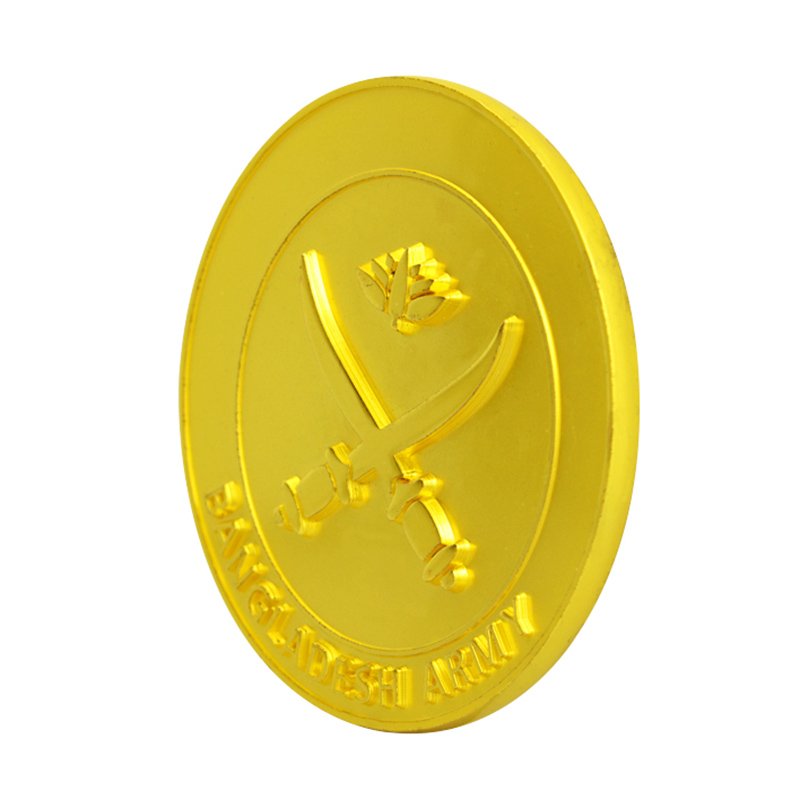 Custom Gold Coin Metal Plated Souvenir Tungsten Coin Logo