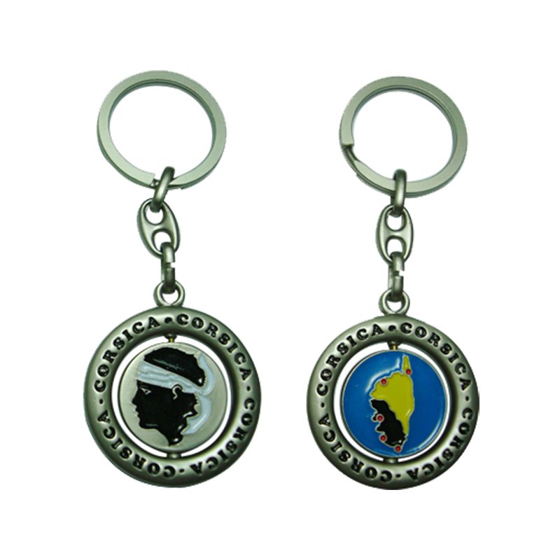 New Products Key Chain Personalized Metal Spinner Keychain