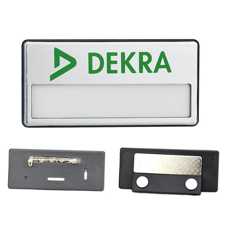 No Minimum Custom Logo Blank Plastic Name Badges With Pin