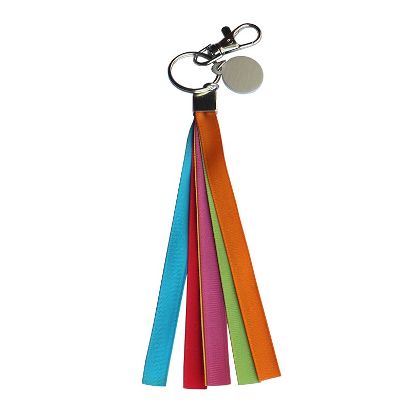 Short Lanyard Key Chain Custom Print Ribbon Keychain Fabric