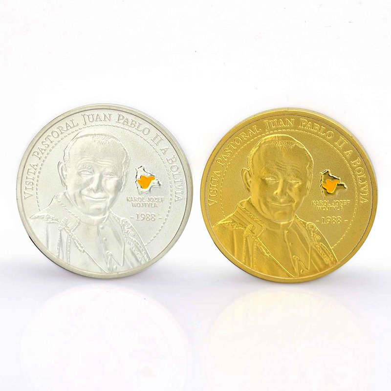 Custom Personalised Enamel Coins Cheap Metal Gold Silver Coin