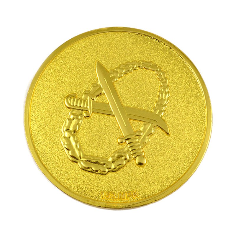 Gold Plated Zinc Alloy Coins Metal Challenge Coin Custom