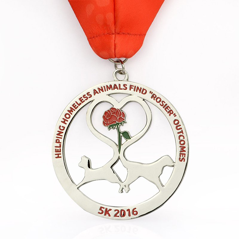 Custom Logo Heart Medal Metal Bronze Award Medal Sport