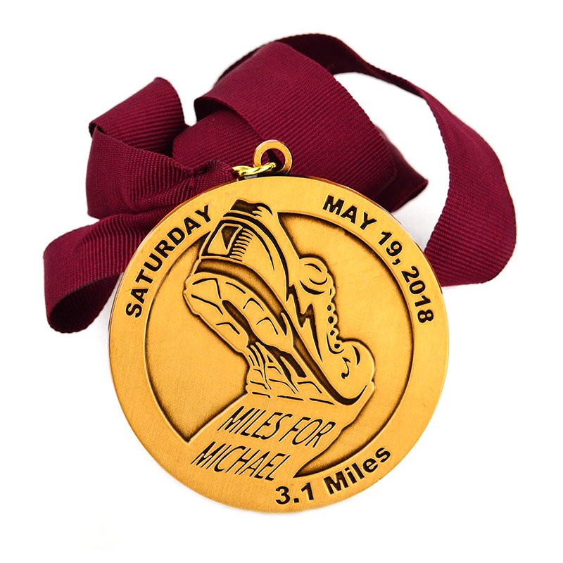 Custom Logo Heart Medal Metal Bronze Award Medal Sport