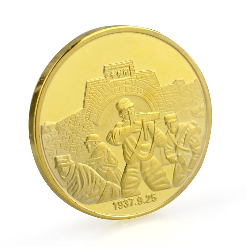 Metal Gold Plated Coin Custom Logo Engraved Souvenir Coins