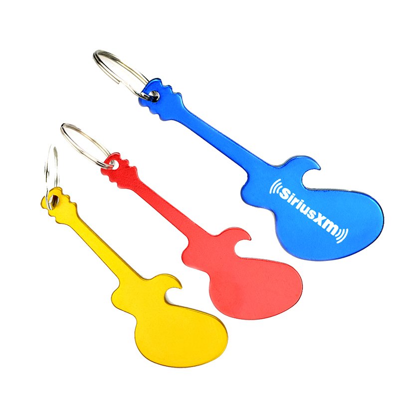 Custom Guitar Key Holder Aluminium Bottle Opener Keychains