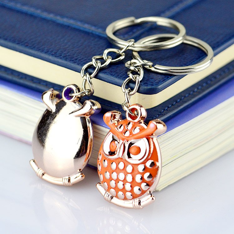 Owl Key Holder Custom Rhinestone Keychain Jewelry Key Chain