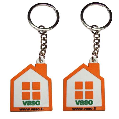 Soft Pvc Key Holder Hotel Custom Rubber Key Chain Ring