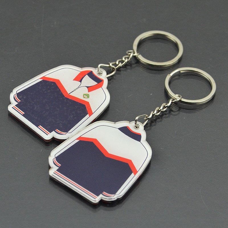 Eco-Friendly Acrylic Key Holder Printed Custom Logo Keychains