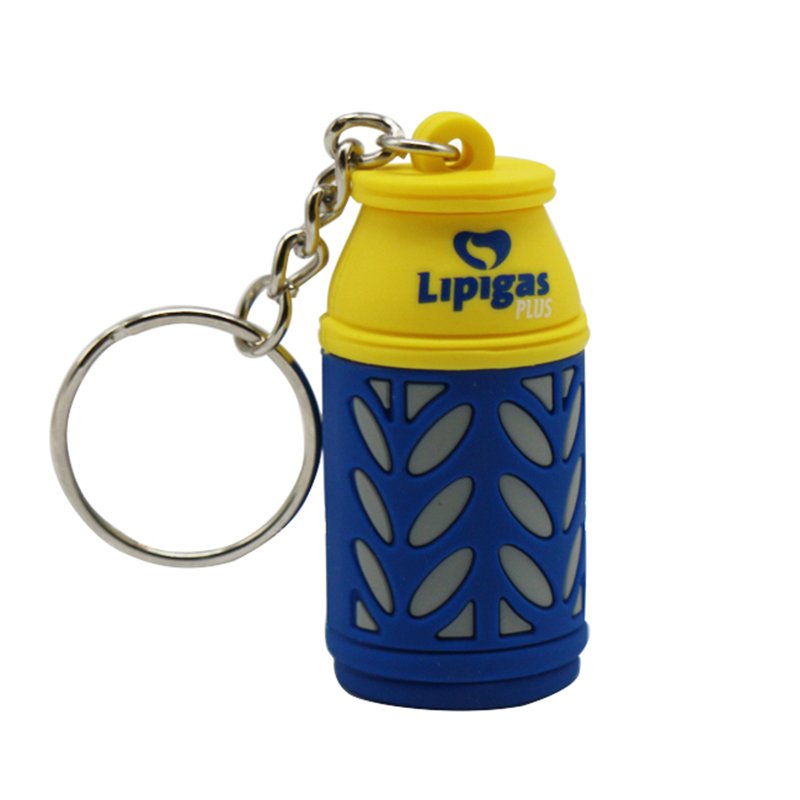 Bottle Shape Key Holder Soft Pvc Keychain