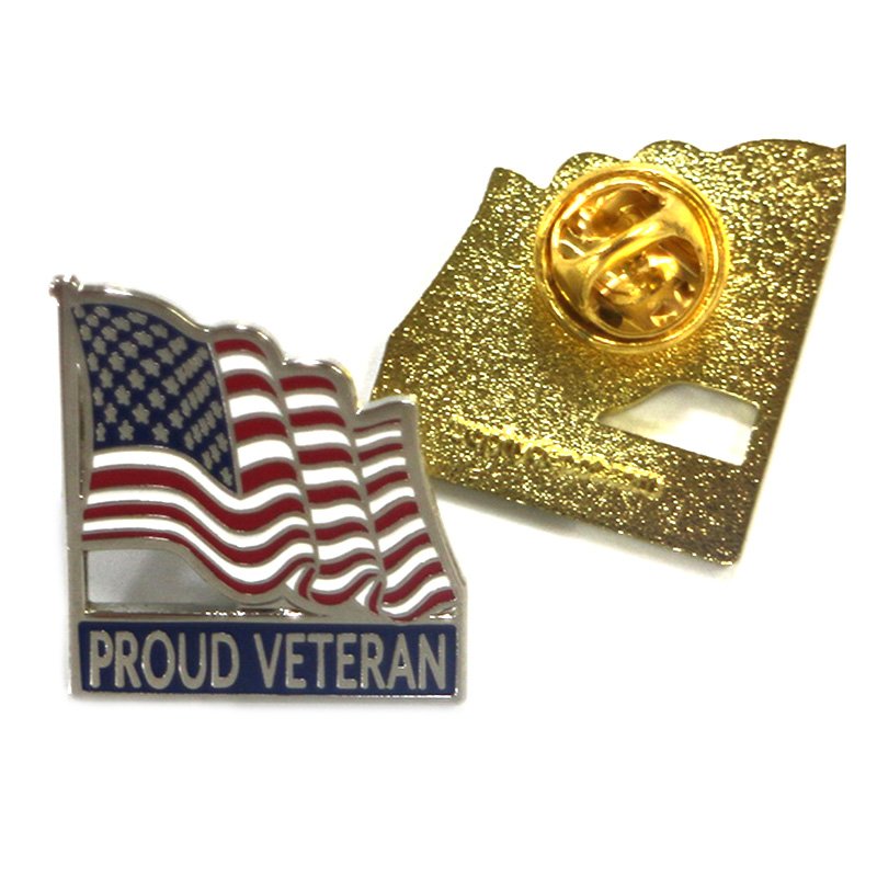 Hard Enamel Flag Pin Custom Metal Country Lapel Pins