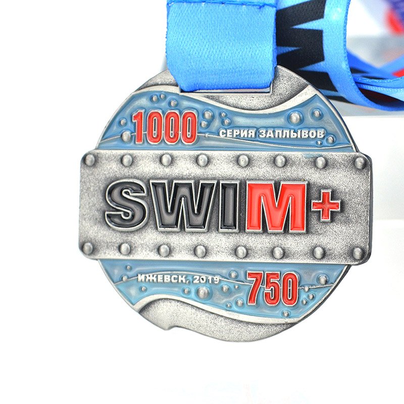 Custom Engraved Medal Cheap Metal Sports Swim Trophy Medals