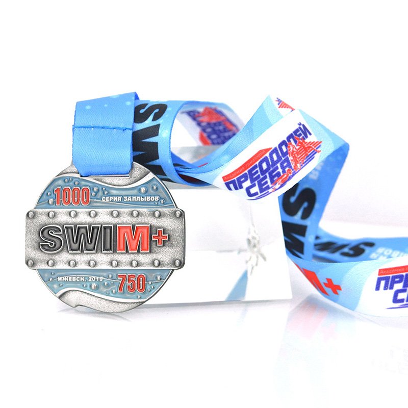 Custom Engraved Medal Cheap Metal Sports Swim Trophy Medals