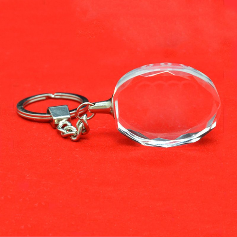 Crystal Key Holder Custom Glass Keychain Photo Key Chains