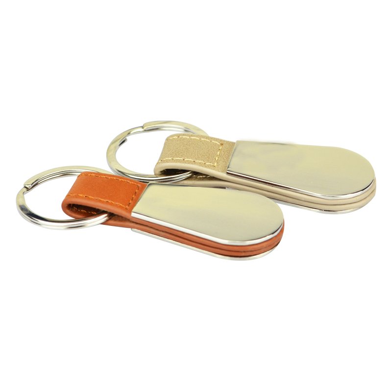 Bulk Pu Key Holder Custom Metal And Leather Keychain