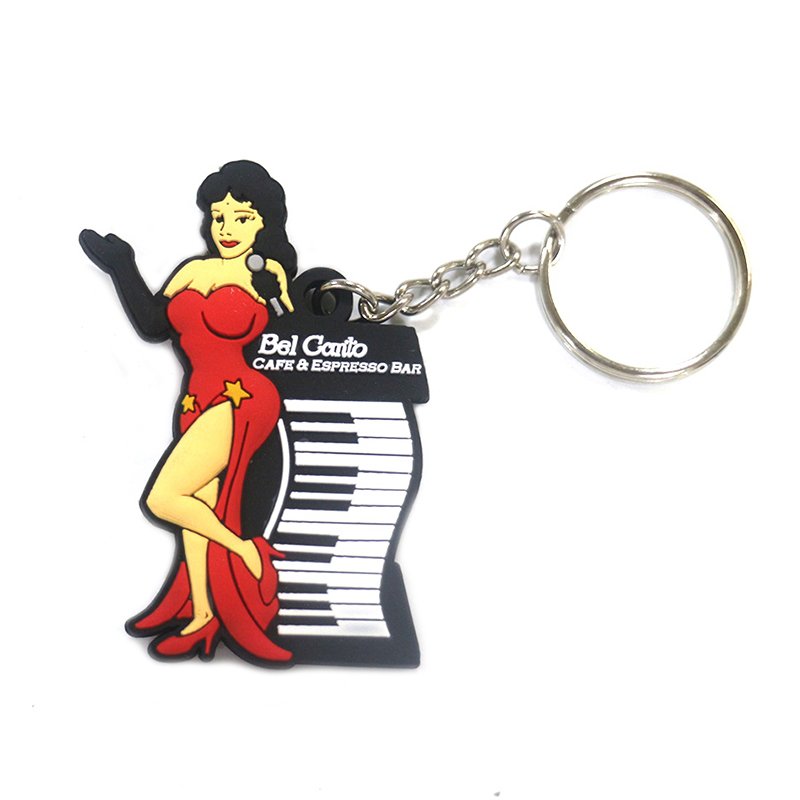 Customized Dubai Keychain Soft Pvc Key Chain Rubber Key Ring