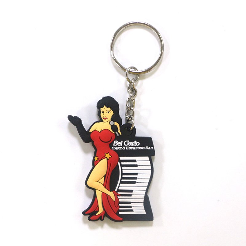 Customized Dubai Keychain Soft Pvc Key Chain Rubber Key Ring