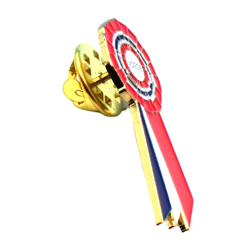 Oem Enamel Ribbon Pin Custom Die Cast Metal Pins Badge