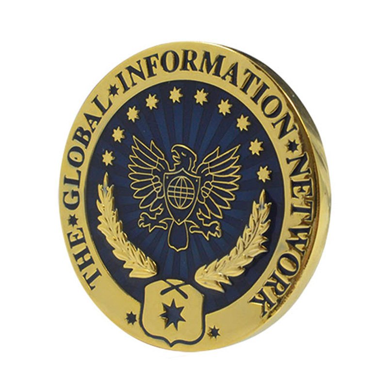 Gold Eagle Coin Custom Double Side Metal Engraved Enamel Coins
