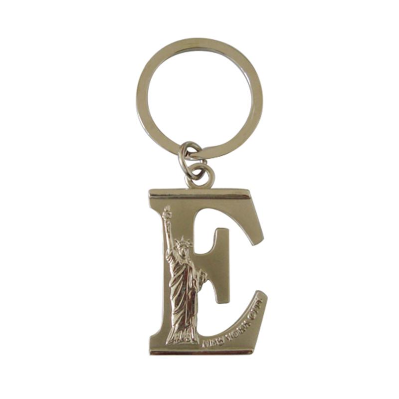 Custom Letter M Keychain Metal Enamel Key Chain No Minimum