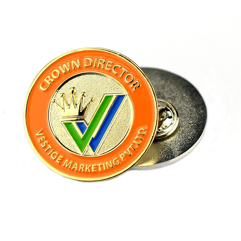 Factory Direct Sale Round Lapel Pin Custom Metal Enamel Pin