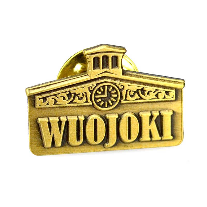 Wholesale Letter Pin Brooch Custom Logo Brass Lapel Pin