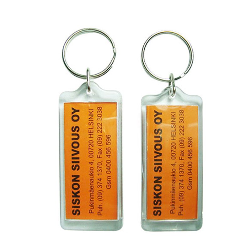 Customized Sublimation Keychain Blank Acrylic Key Chain Ring