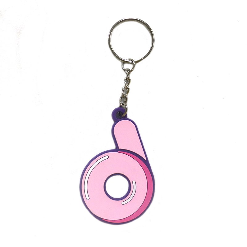 Wholesale Keychain Parts Custom Pvc Key Chain Rubber Keyring