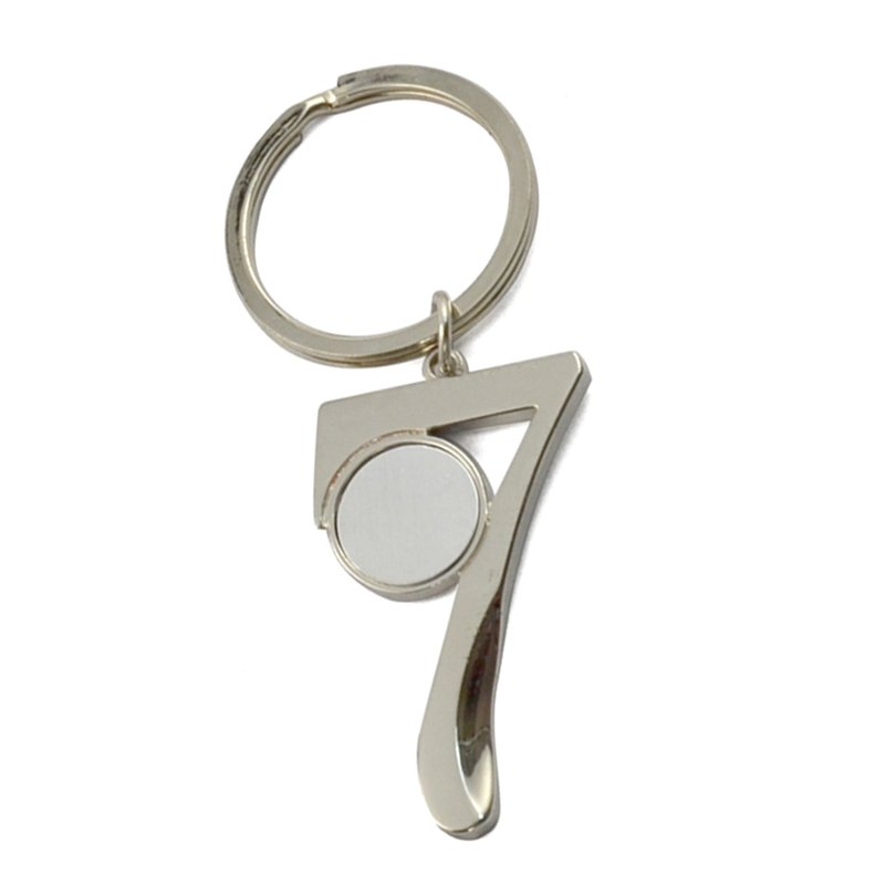 Customized Blank Number Keychain Metal Zinc Alloy Key Chains