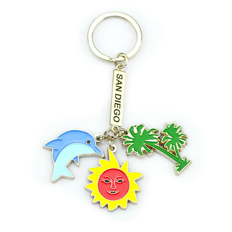 Factory Sale Custom Printed Keychain Diy Metal Key Chain Ring