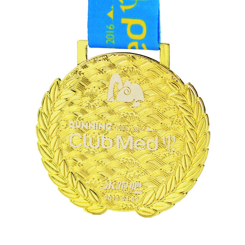 Custom 3D 5K Running Sport Metal Gold 3D Medals With Lanyard
