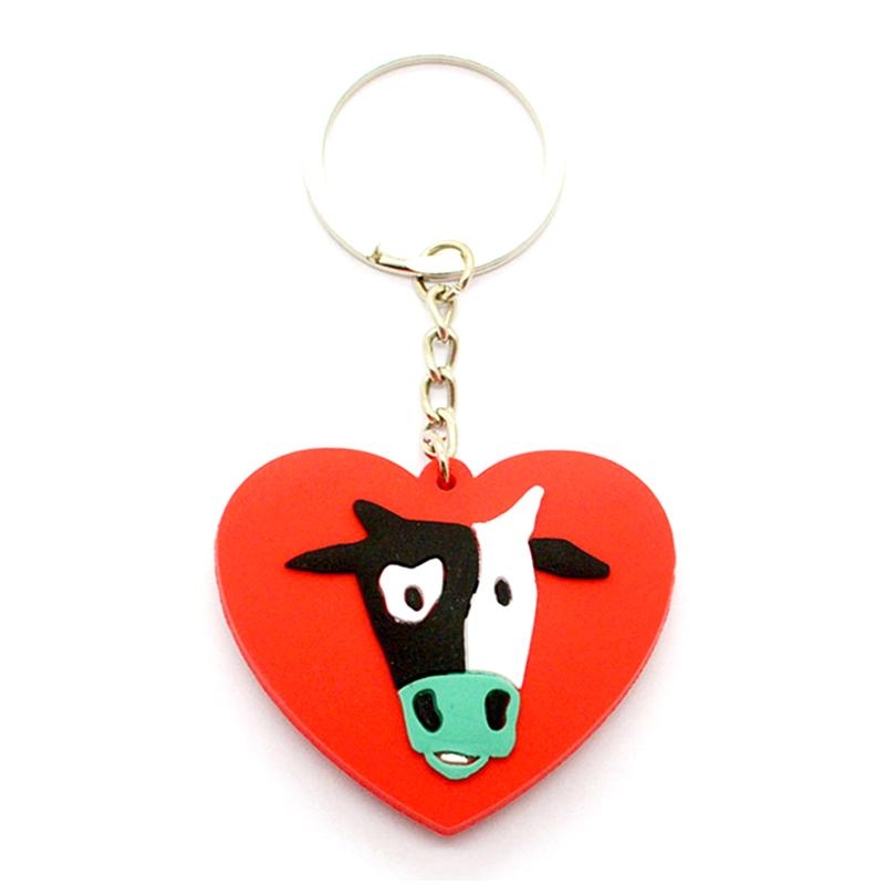 Custom Name Keychain Wholesale Pvc Rubber House Shaped Keyring