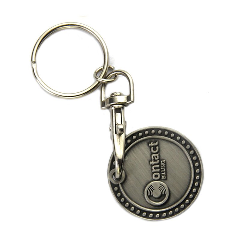 Sale Two Sided Custom Keychain Metal Coin Holder Key Chains