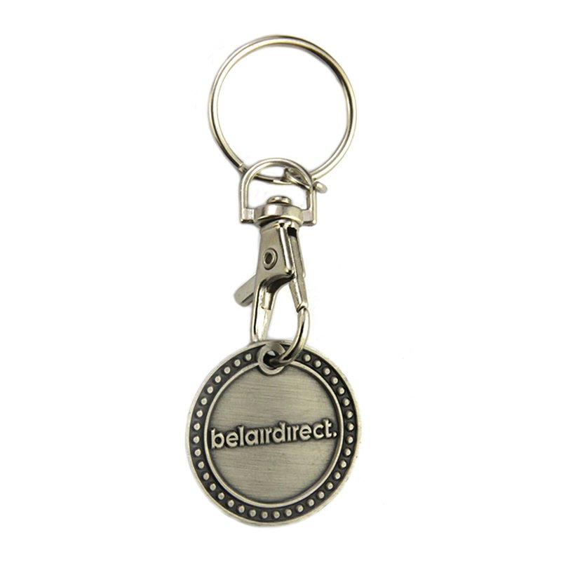 Two Sided Custom Keychain Metal Coin Holder Key Chains